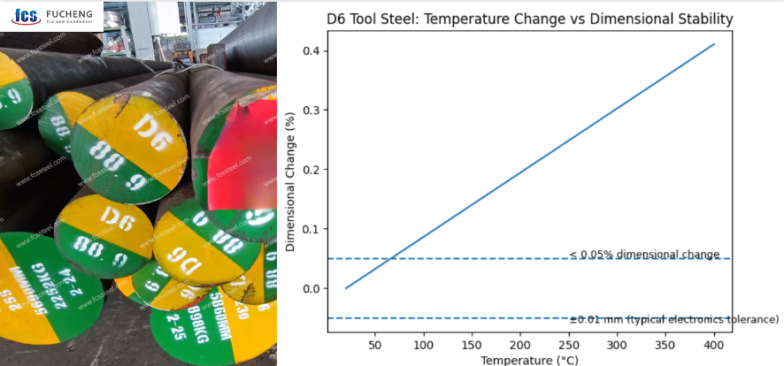Dimensional Stability of D6  Steel 