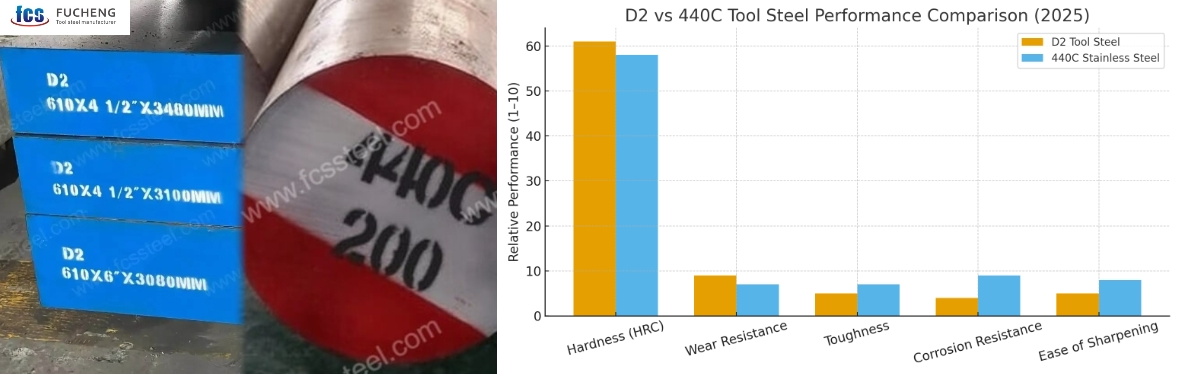 D2 Vs 440C Steel: Hardness and Wear Resistance