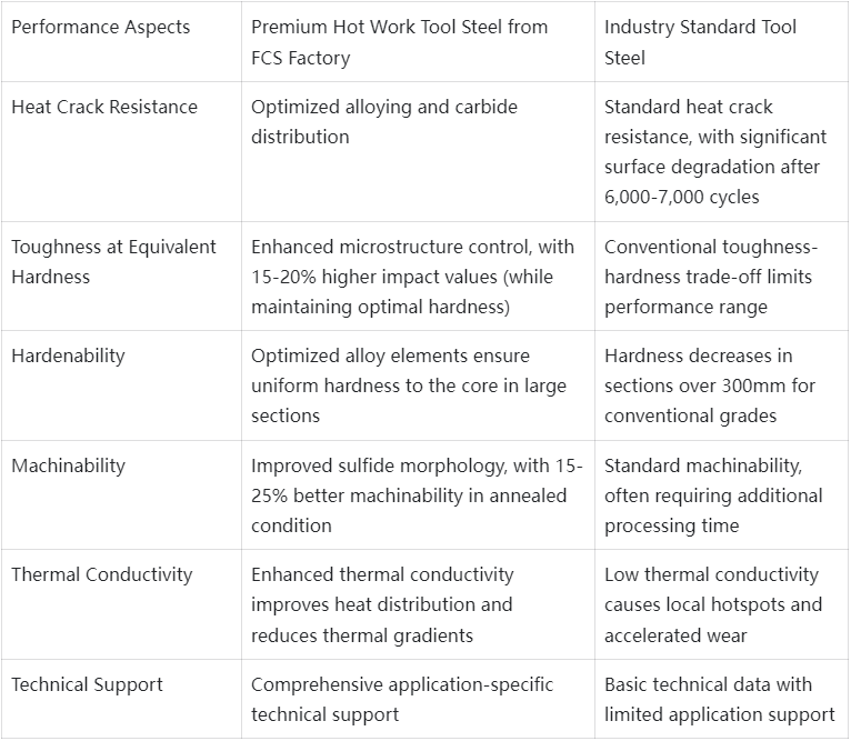 6F3/1.2714/56NiCrMoV7 Tool Steel Competitive Advantage Comparison